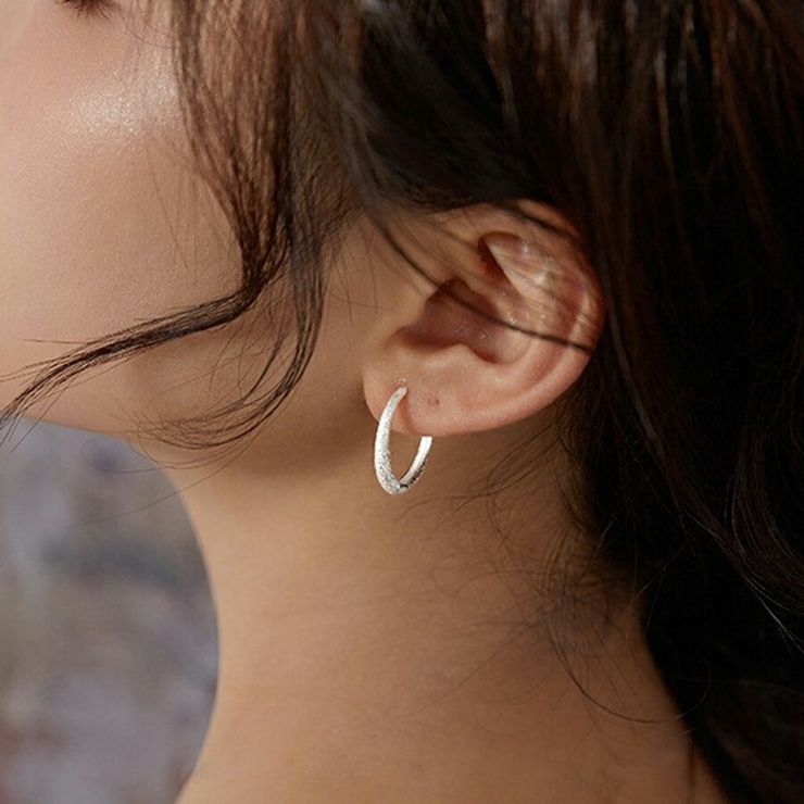 シルバーフープピアス シルバー925 上品[品番：XL000003451]｜SLENDER