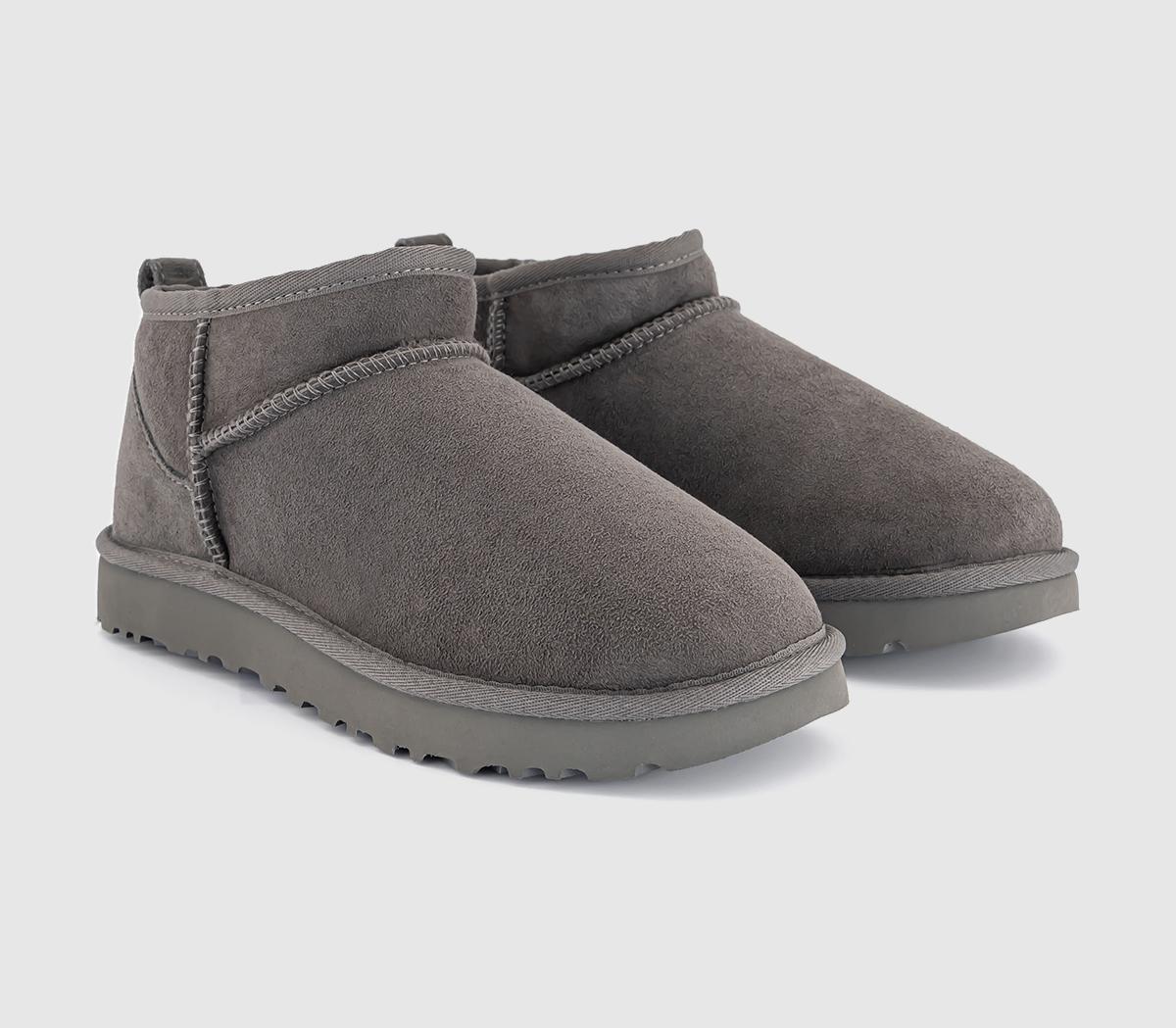 UGG Classic Ultra Mini Boots Grey - Women's Ankle Boots