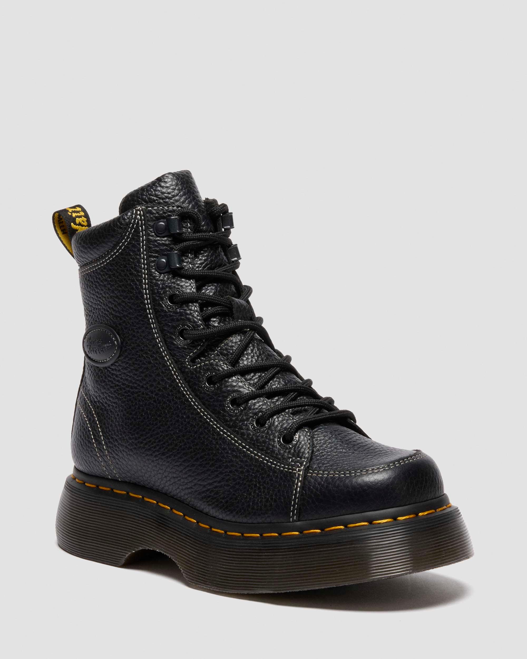 Buzz 8-Eye in Black Milled Nappa | Dr. Martens