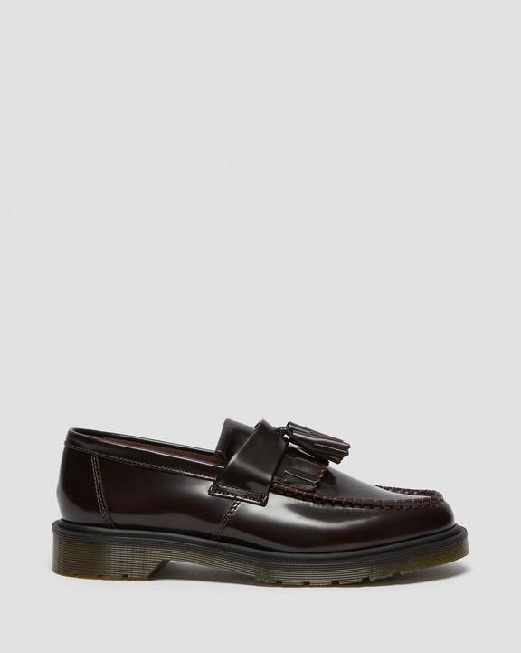 Adrian Arcadia Leather Tassel Loafers in Cherry Red | Dr. Martens