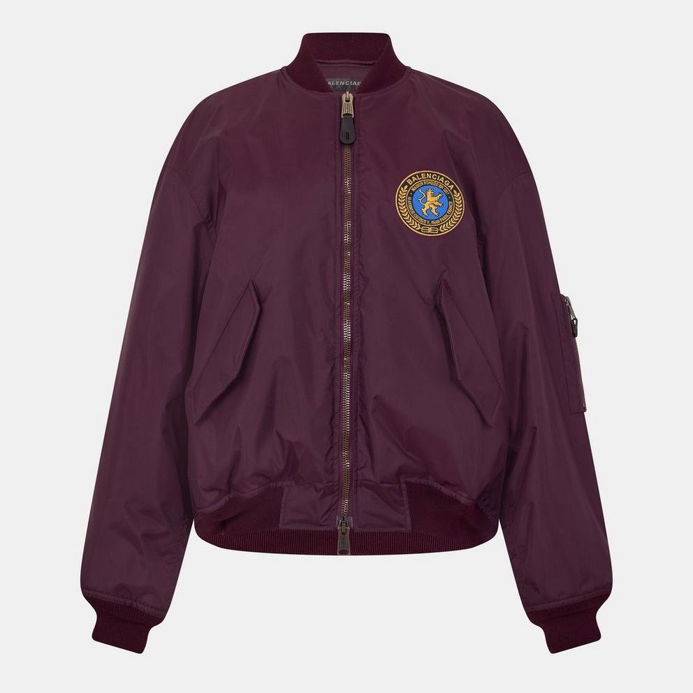 Balenciaga Women's Ribbed Trim Bomber Jacket | Cruise Fashion