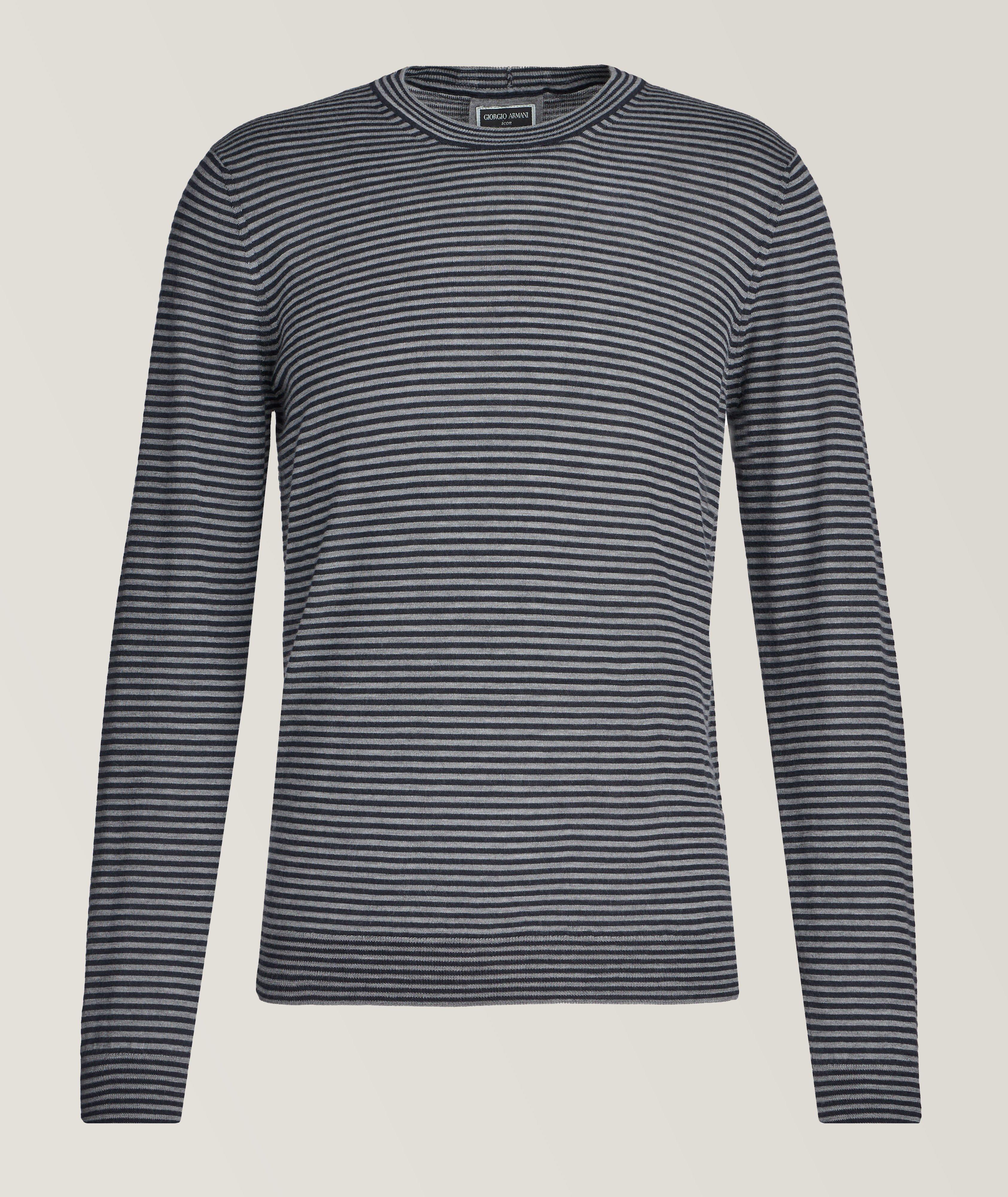 Giorgio Armani Icon Striped Cashmere T-Shirt | Sweaters & Knits