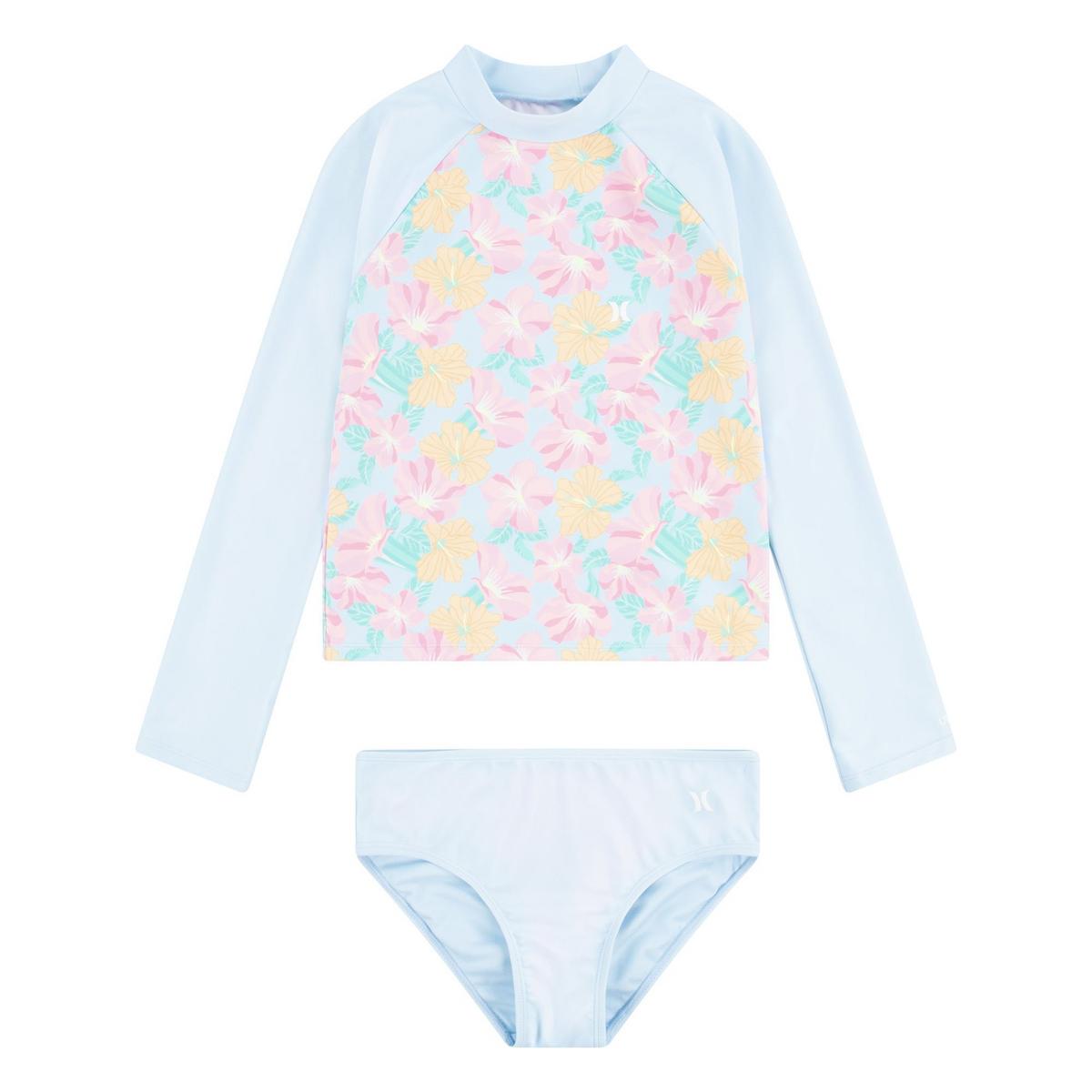 Junior Girls' [7-16] Rashguard + Swim Bottom Two-Piece Set