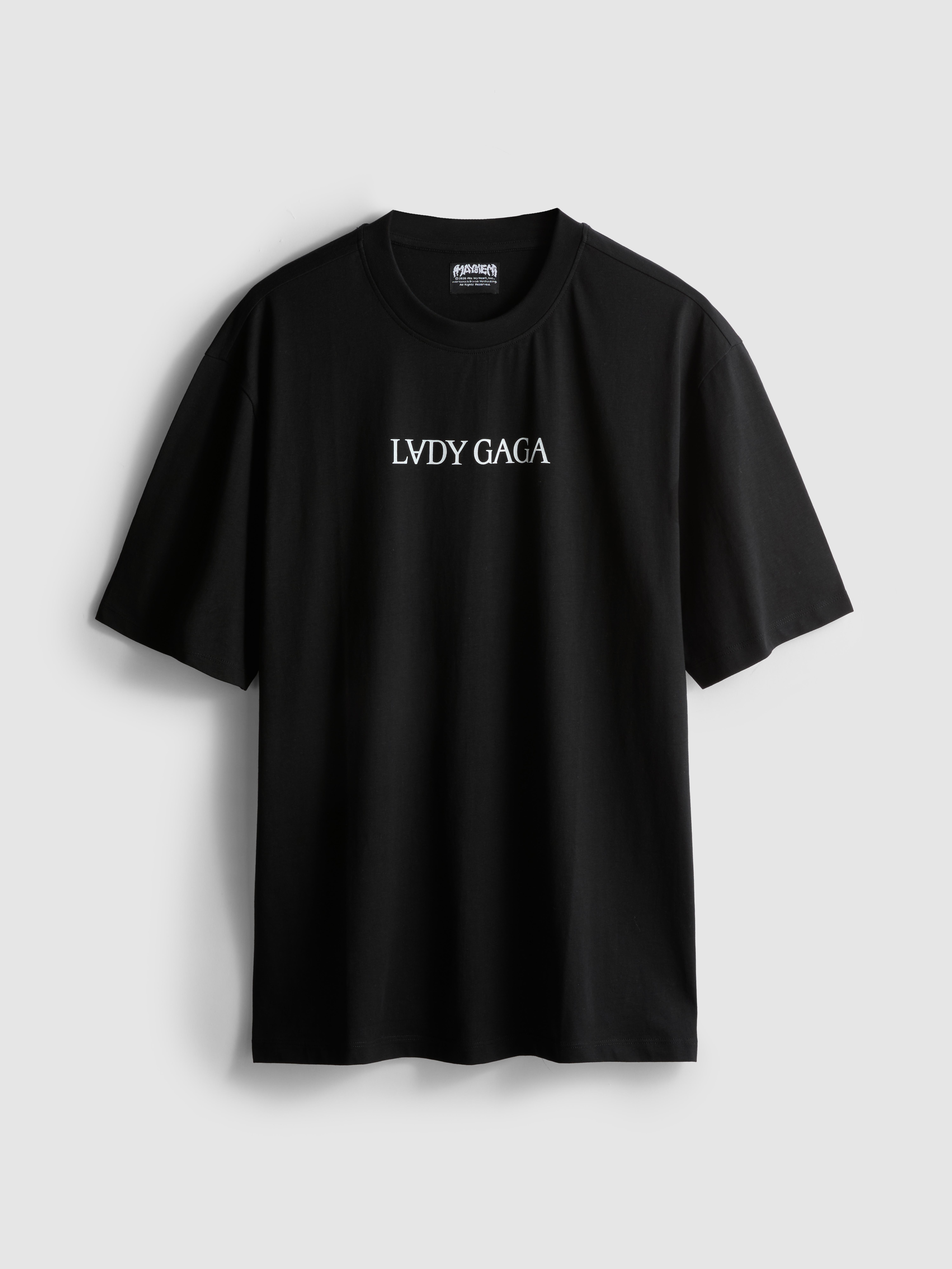 Men's Black Lady Gaga mayhem Short Sleeve T-Shirt | Primark