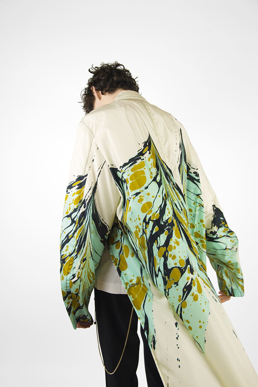 Dries Van Noten 18aw マーブル柄アノラック