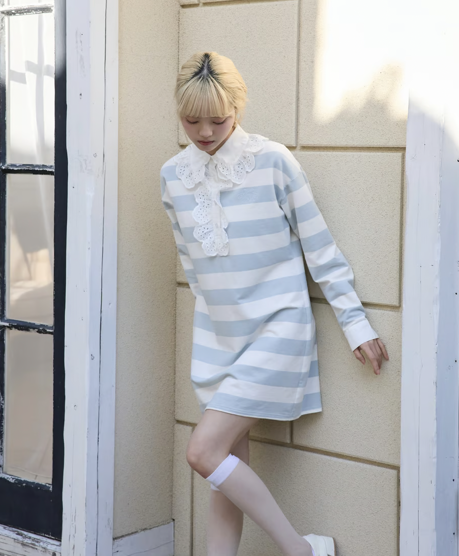 frill collar mini one-piece | ファッション通販サイト NUGU