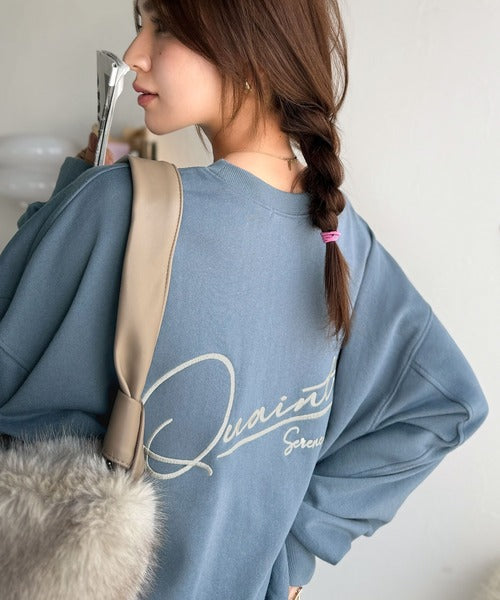 大人カジュアルに最適解。サイン刺繍裏毛スウェット ce1260510