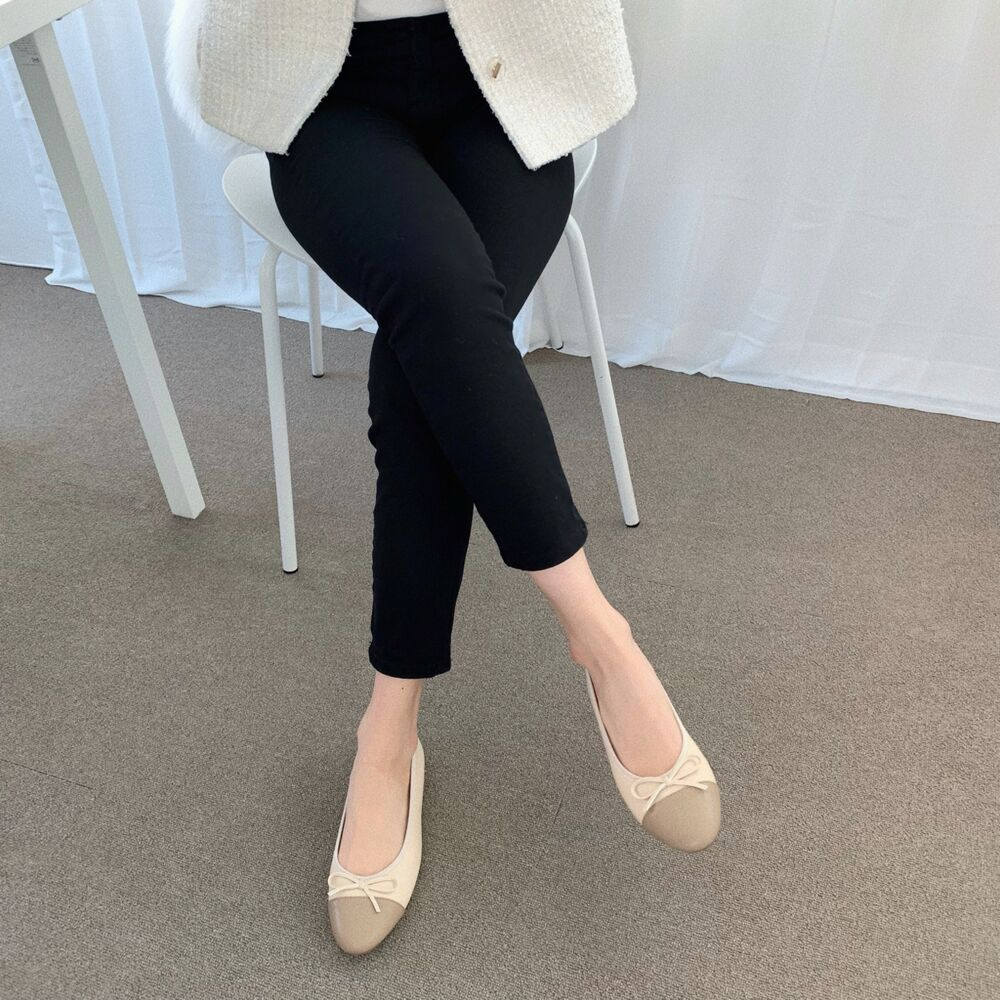 カラーバレエシューズバイカラーフラットシューズ (4color