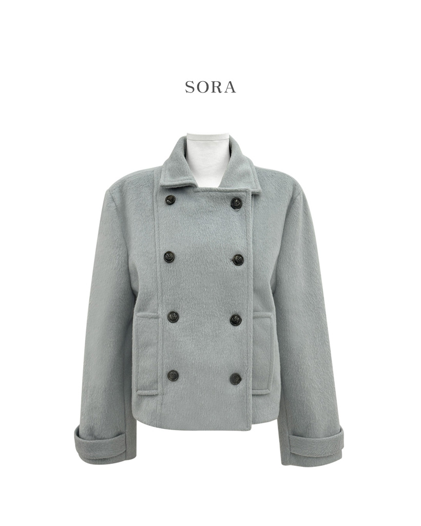 ダブルカラーウールハーフコート | ファッション通販サイト NUGU