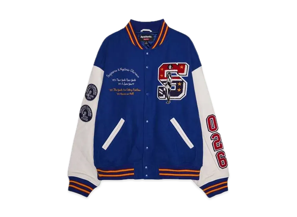 Supreme x HYSTERIC GLAMOUR Varsity Jacket 