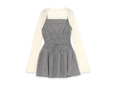 ANDMARY Grenda Pleats Set Mini Dress 