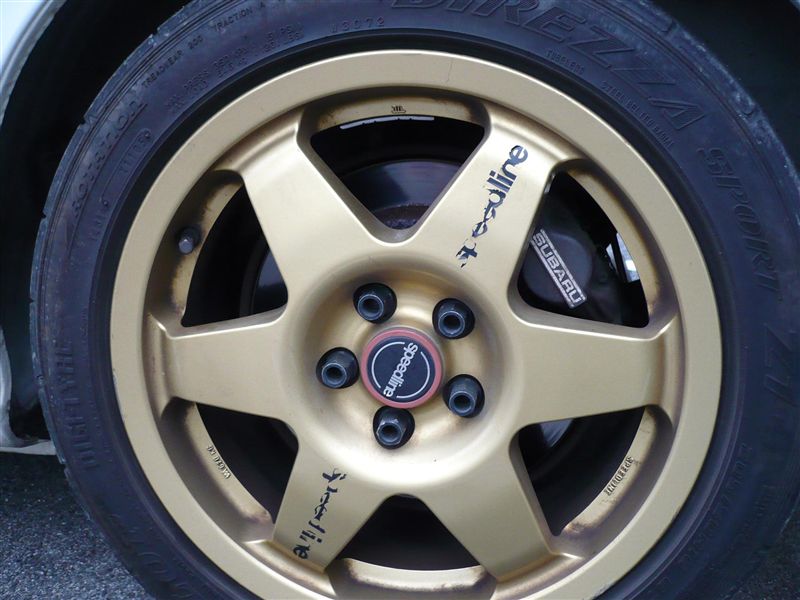 中古アルミ16X7.0スピードライン ゴールド インプレッサ、レガシー等