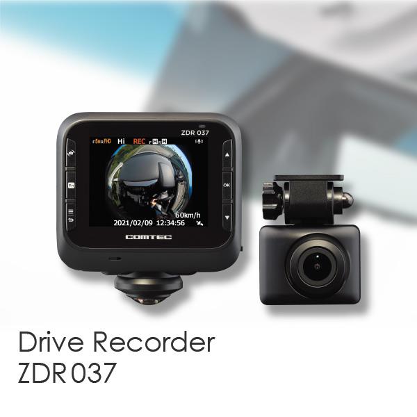 360°カメラ+リヤカメラ搭載 前後2カメラドライブレコーダー ZDR037