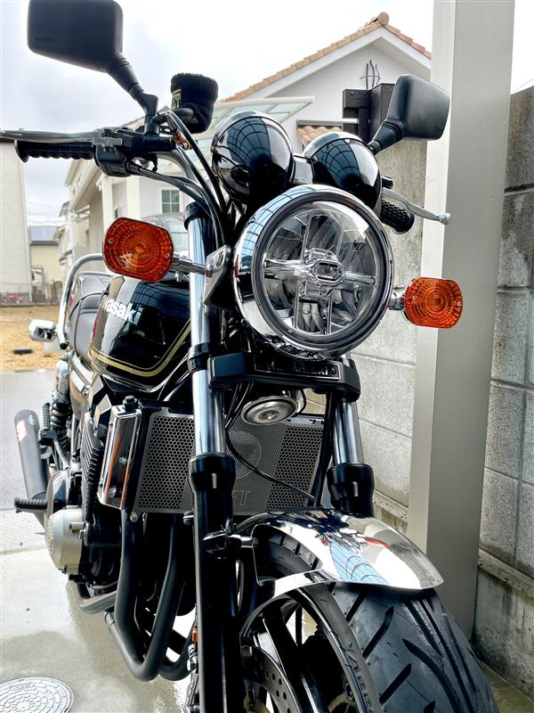 ZRX400Ⅱにz900rsのヘッドライトを装着しました😆｜ヒロトPaPaのブログ
