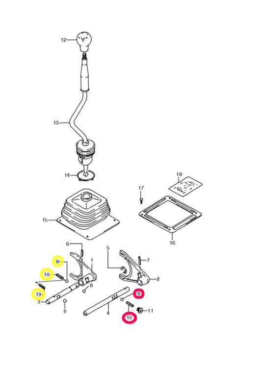 JA11 トランスファーシフトレバー抜け（4L→N）修理（スズキ