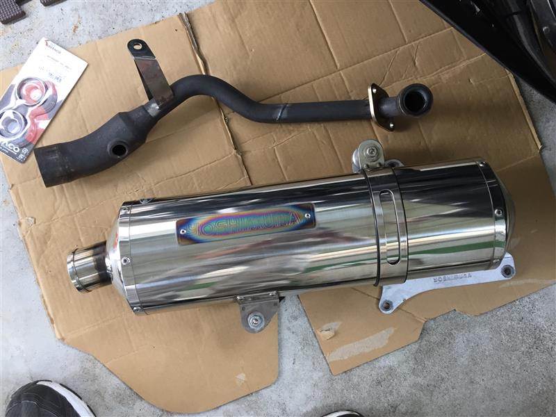 ヨシムラ Ovalサイクロンに交換2（スズキ スカイウェイブ250SS）by