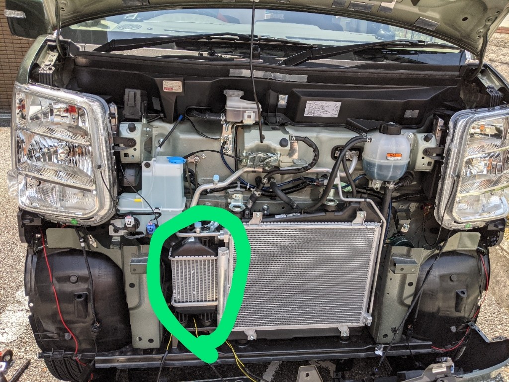 圧力低減加工容量UPインタークーラーに交換（スズキ エブリイワゴン