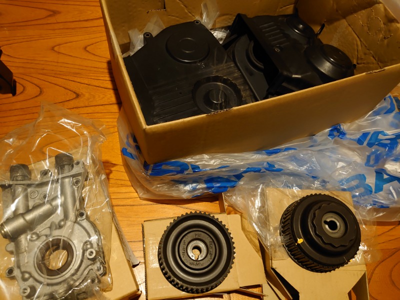 インプレッサ GDB-E GRBオイルポンプ流用 カムオイルシール交換 カム