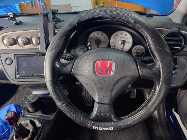 ステアリング交換(純正→RAPFIX2+MOMO RACE)（ホンダ インテグラタイプ
