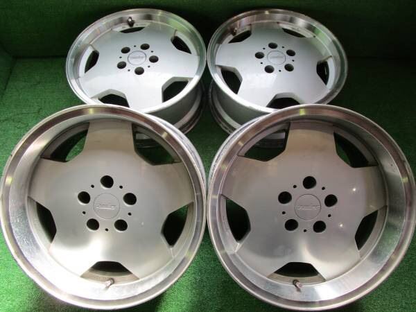 当時物】ザウバーディッシュ 17インチ 8J 9J 114.3 5穴 3ピース 黒 バリ溝