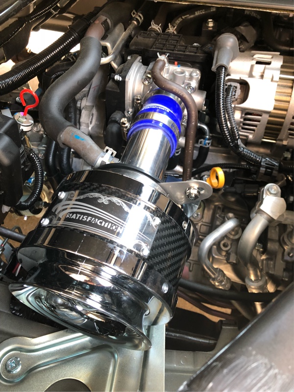 サティスファクション カーボンフィルターエアインテークKIT のパーツ