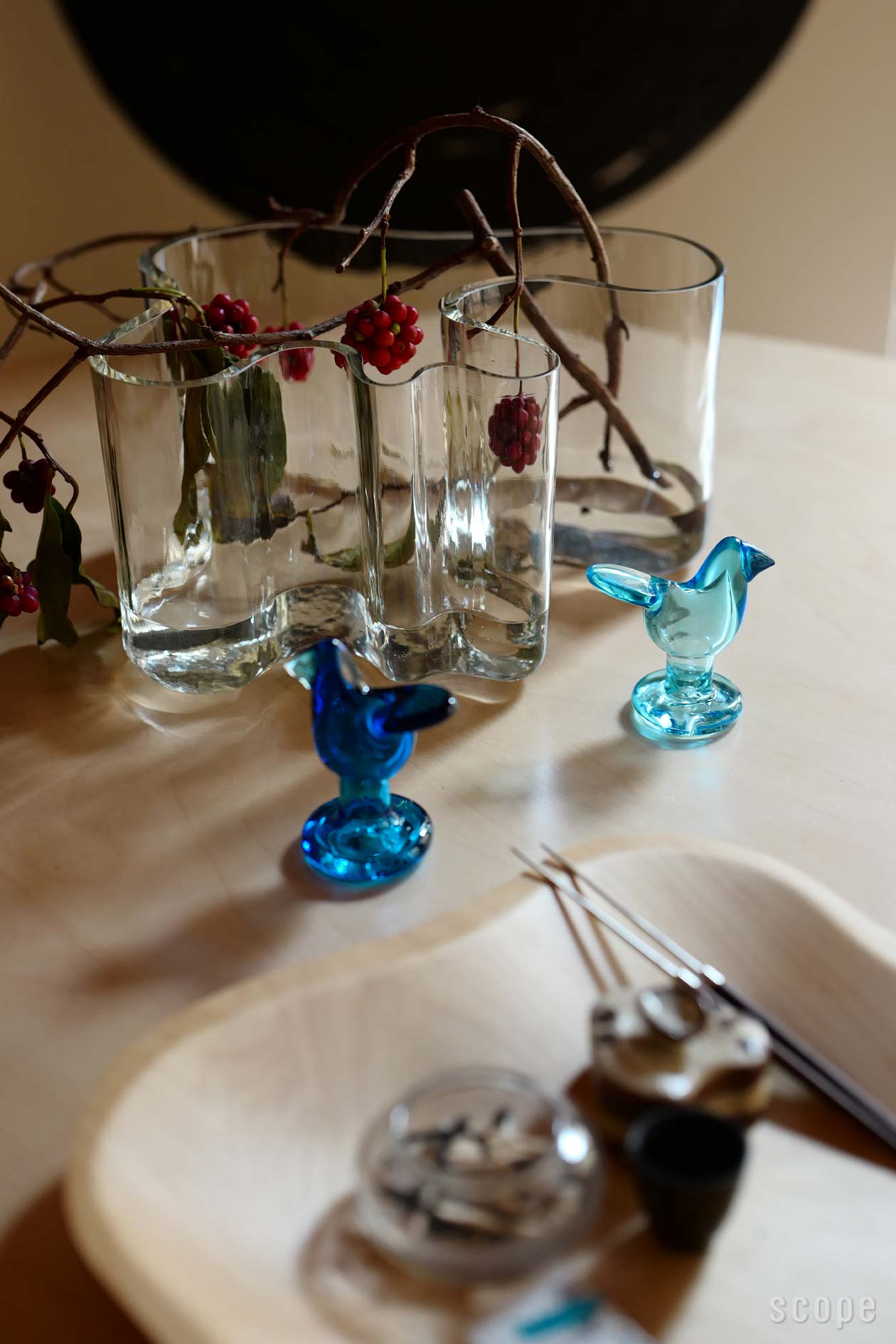 販売終了】iittala | Birds by Toikka ミニシエッポ脚付 スカイブルー