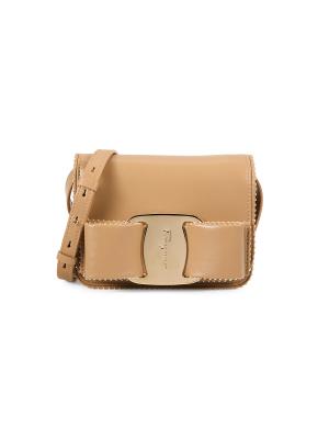 FERRAGAMO Vara Bow Leather Crossbody Bag on SALE | Saks OFF 5TH