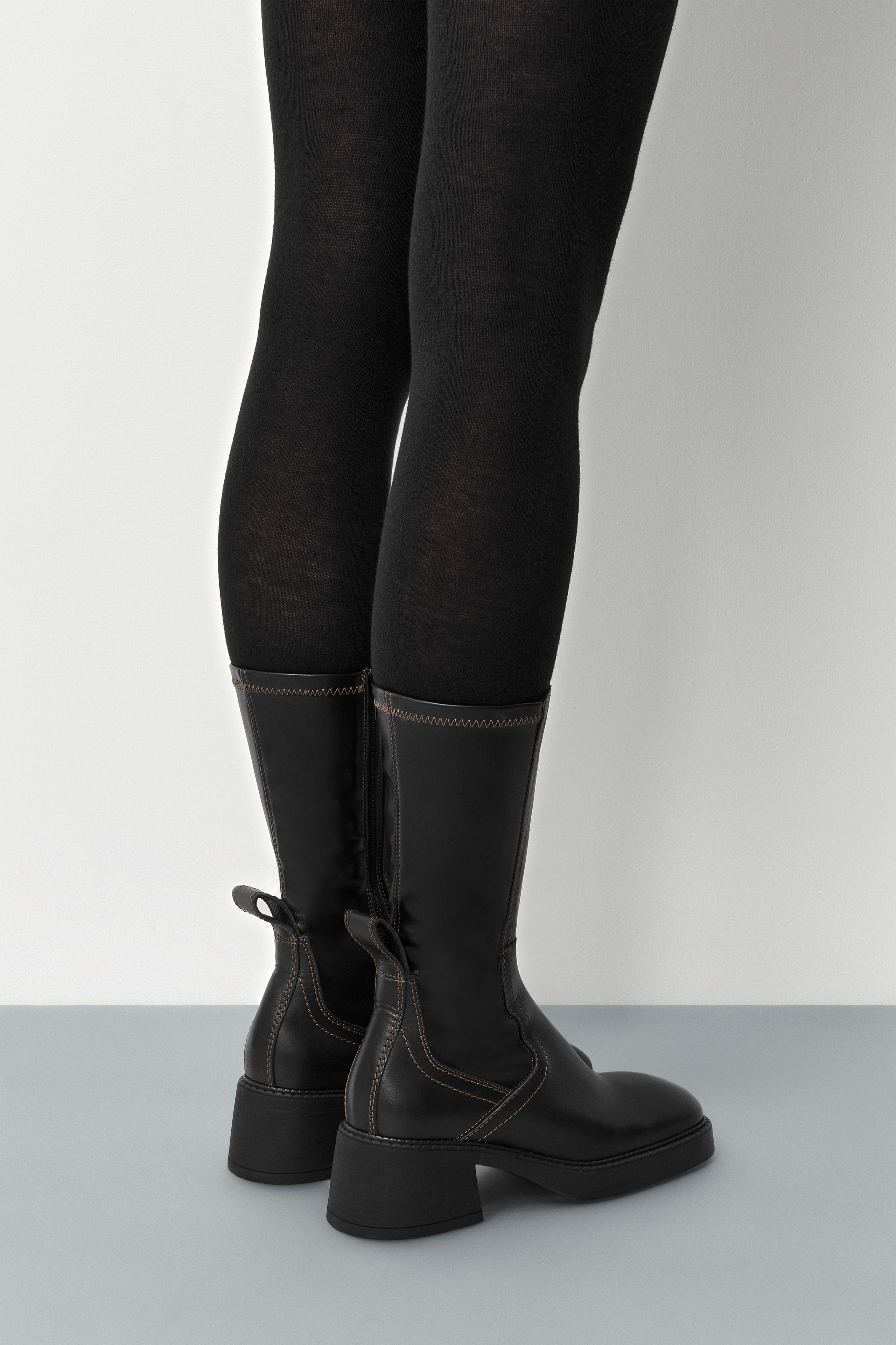 Fabi Boots - Black Stretch Leather | Miista
