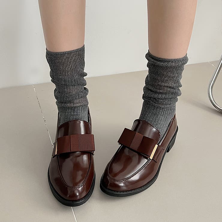 超軽量 厚底 マニッシュ スタンダード リボン ローファー 2666[品番