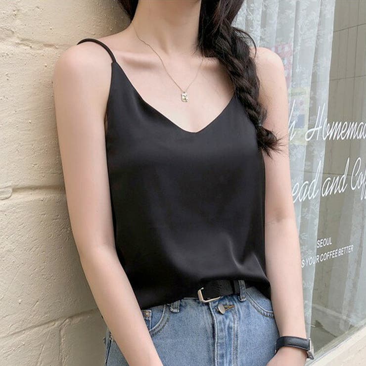 Vネック キャミソール タンクトップ[品番：MSDL0001691]｜maison de