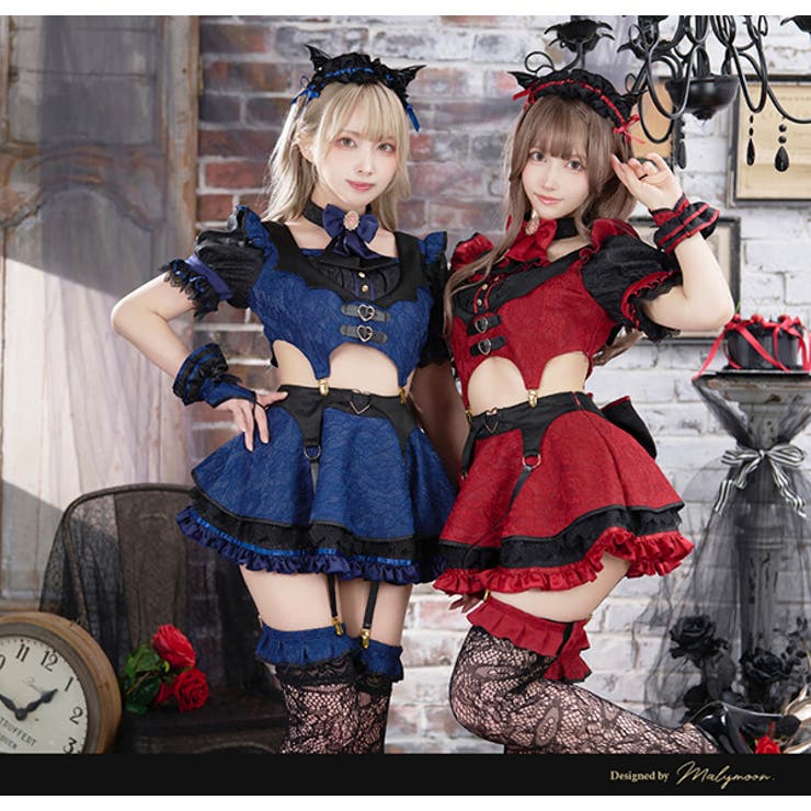 ゴシックハートヴァンパイア《ハロウィンコスプレ7点セット