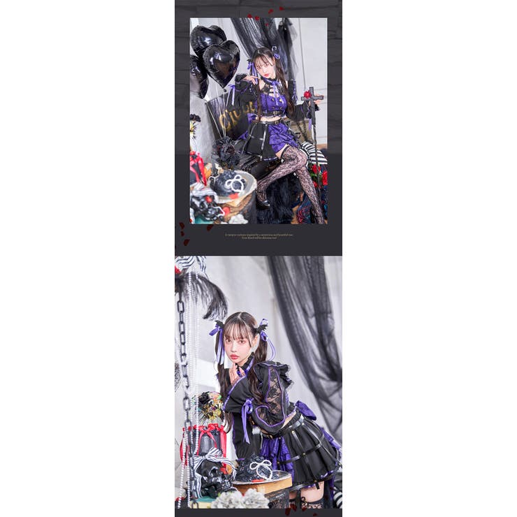 中村里砂着用】キャンドルローズブラックヴァンパイア《ハロウィン