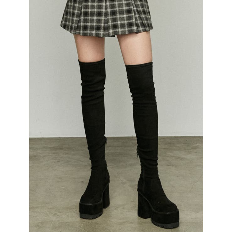 スクエアフィットロングブーツ[品番：MKSW0059449]｜EMODA（エモダ）の