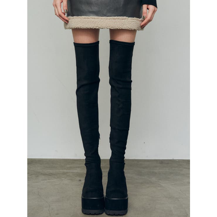 スクエアフィットロングブーツ[品番：MKSW0059449]｜EMODA（エモダ）の