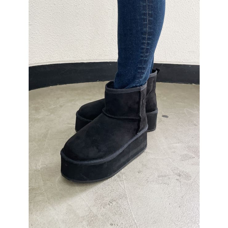 プラットフォームフェイクムートンブーツ[品番：MKSW0061226]｜GYDA