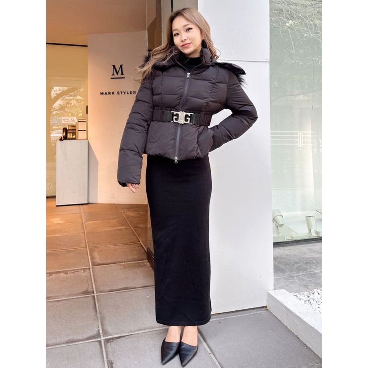 SymmetryGYDAベルト付きショートダウンコート[品番：MKSW0053934