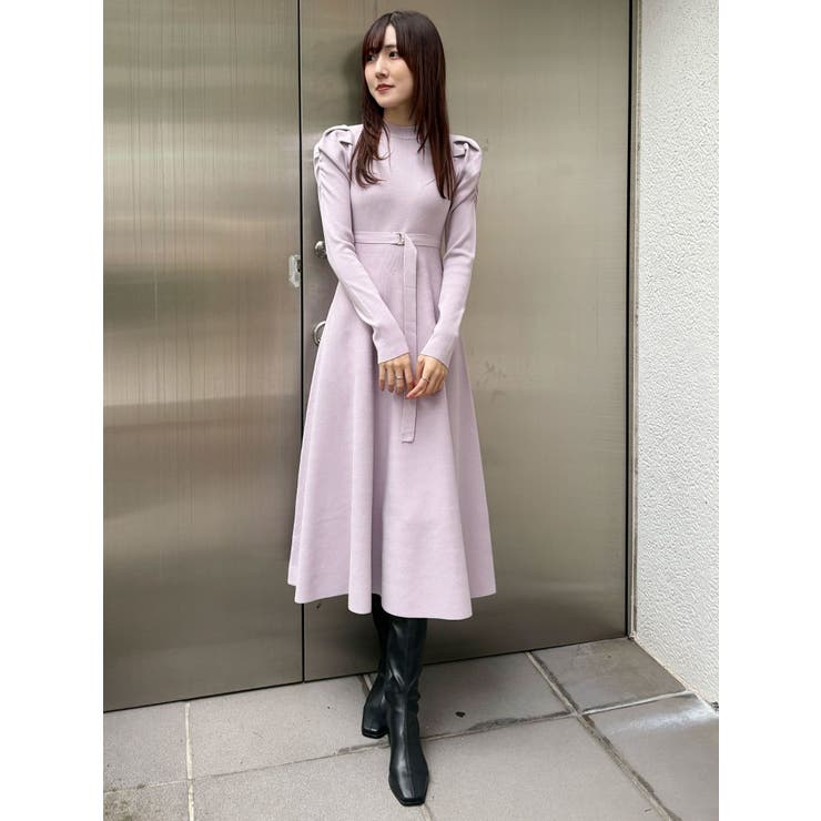 ハイゲージフレアニットワンピース[品番：MKSW0061808]｜MERCURYDUO