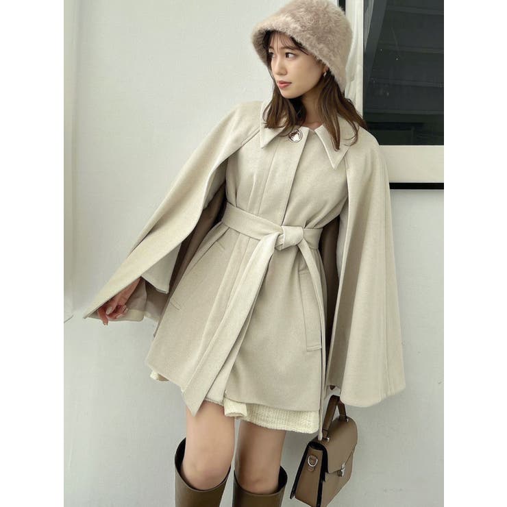 ケープフレアジャケットコート[品番：MKSW0052015]｜dazzlin（ダズリン