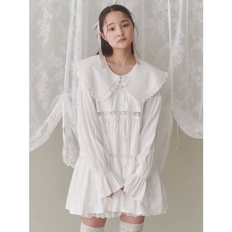 flowerフレアベビードール[品番：MKSW0061900]｜merry jenny