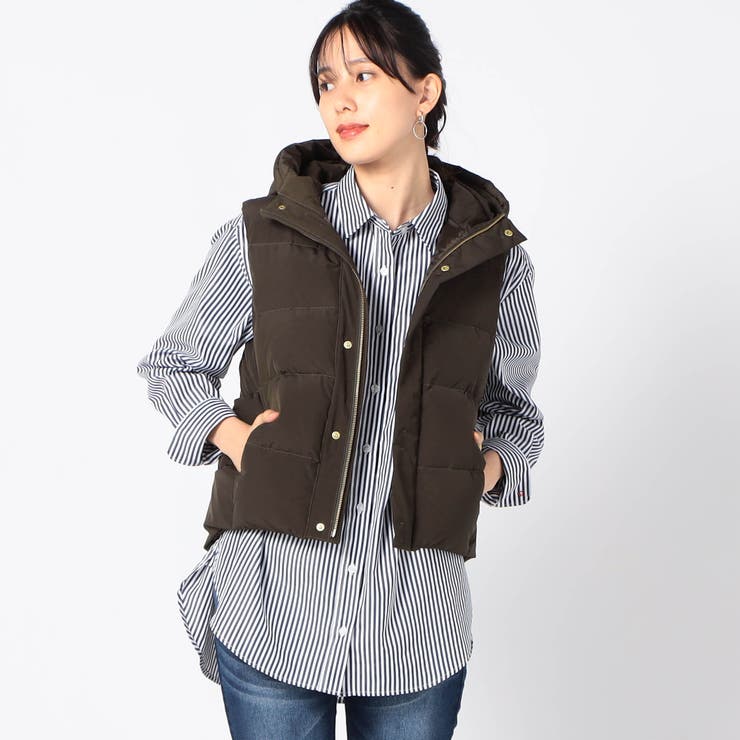 撥水フード付きダウンベスト[品番：NICW0004891]｜NICOLE（ニコル）の