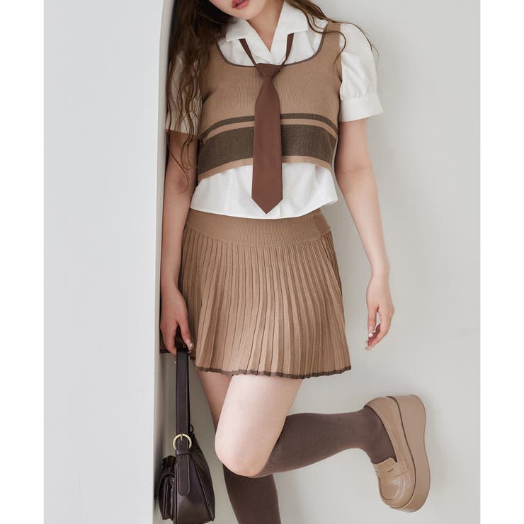 one after another】ニットミニ セットアップ[品番：NCLW0016237