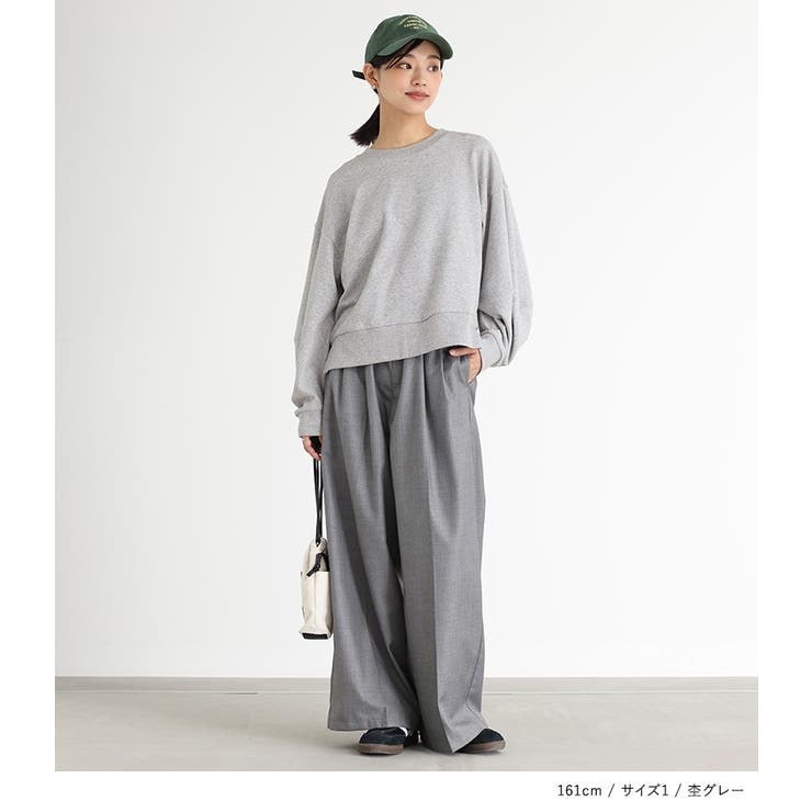 n'OrLABEL立体袖ワンポイント刺繍スウェット[品番：MITW0017460