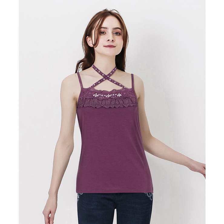 ストラップビジューキャミ[品番：IGAW0000251]｜axes femme