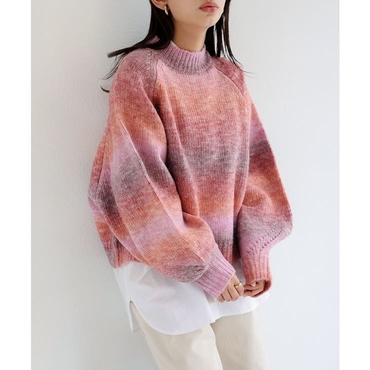 グラデーション ニット プルオーバー[品番：AZ000004196]｜andme