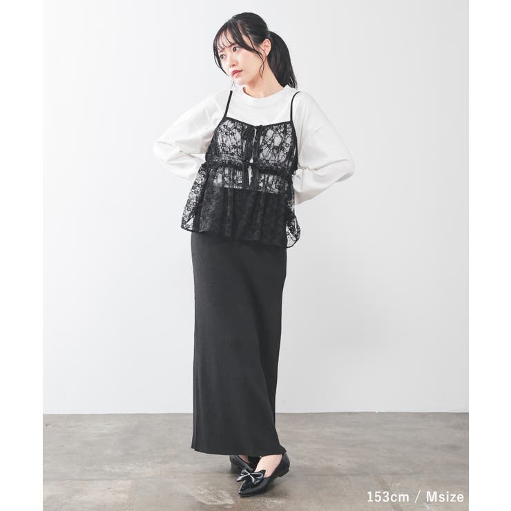 トップス キャミソール レース[品番：HNSW0010264]｜Honeys（ハニーズ
