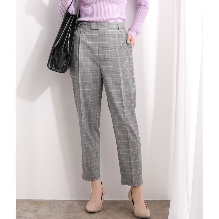 EASY CARE】グレンチェックテーパードパンツ[品番：VISW0006458]｜VIS