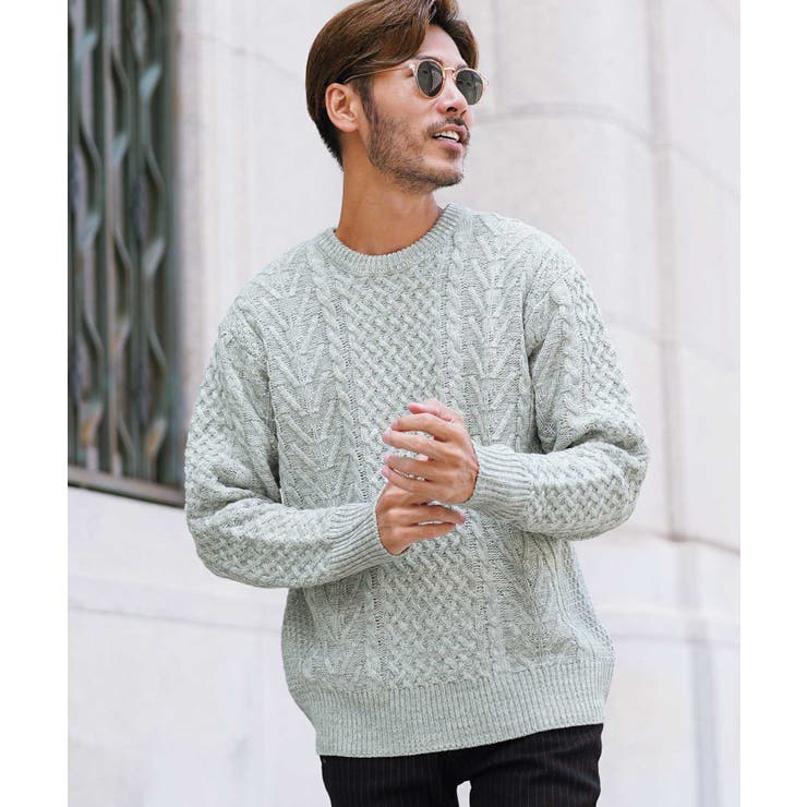 ◇マルチネックフィッシャーマンニット◇[品番：JG000013464]｜JIGGYS