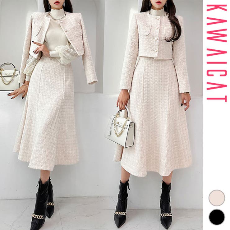 セットアップ レディース ツイード[品番：KW000019218]｜KawaiCat