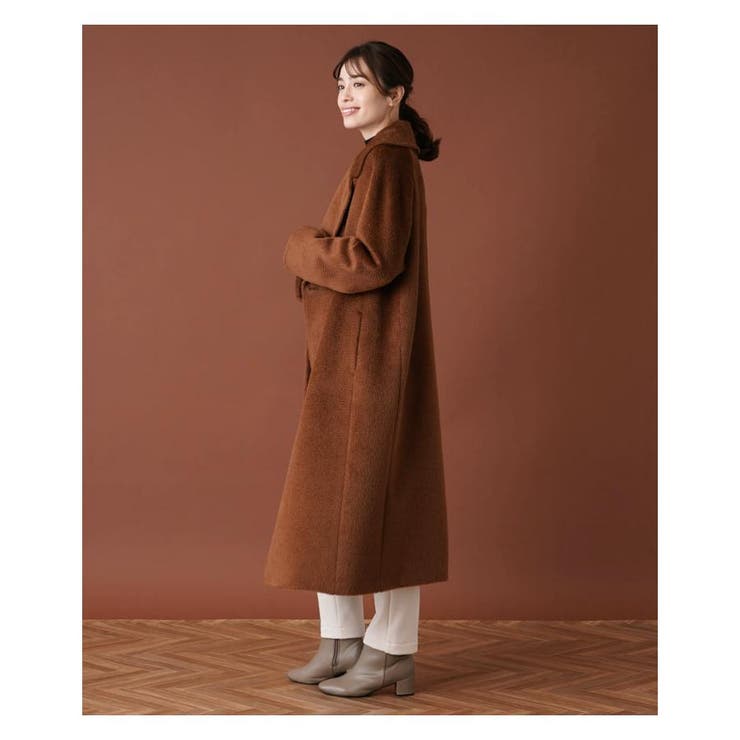 アルパカ混シャギーダブルコート[品番：LAVW0012941]｜Leilian