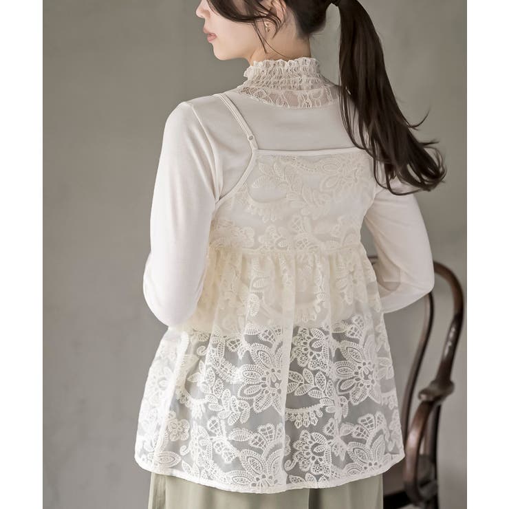 フロントリボンレースキャミソール[品番：RPSW0003569]｜rps（アール